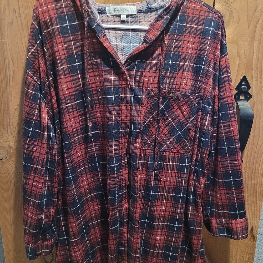 Eden and Olivia Plaid Top